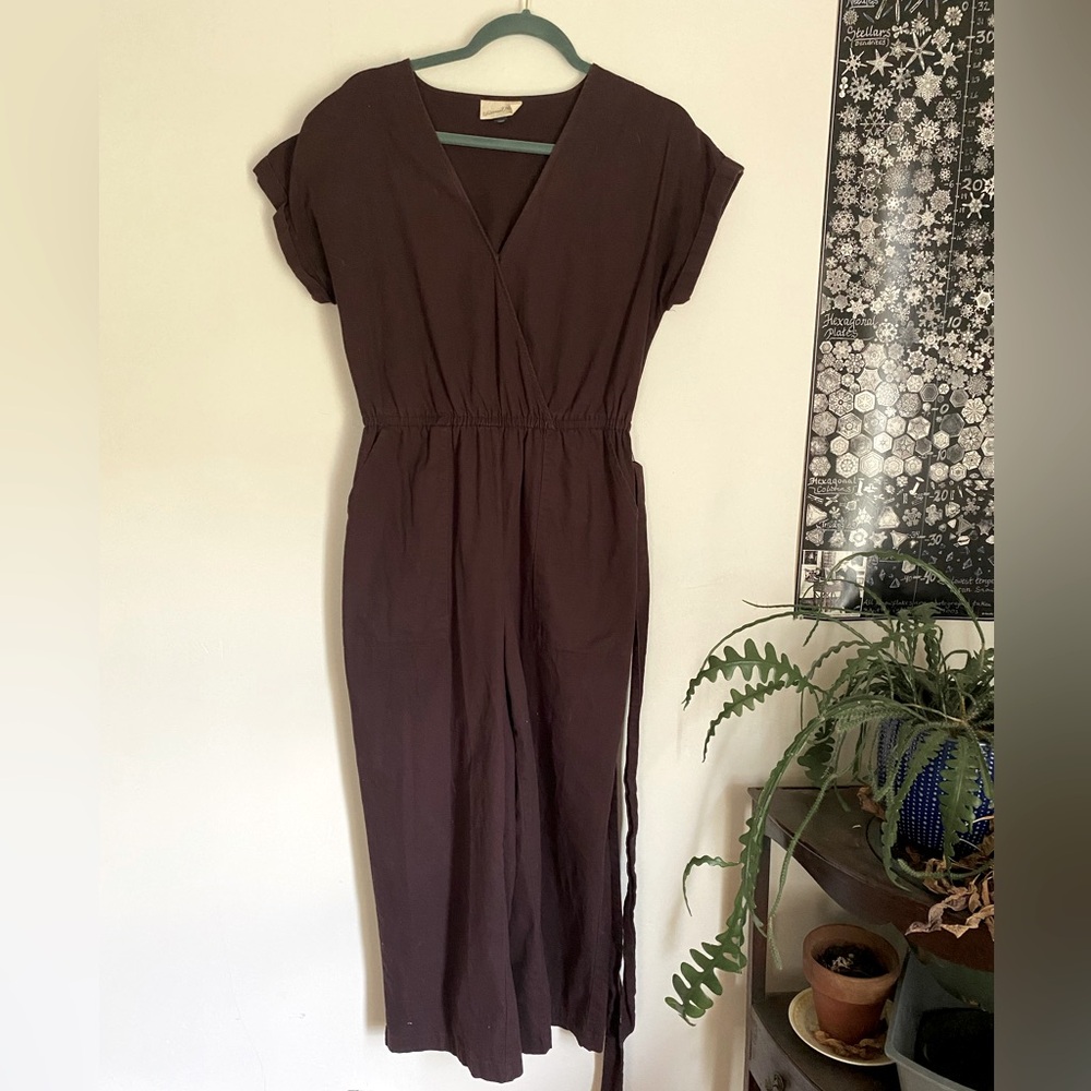 Cotton jumpsuit with patch pockets